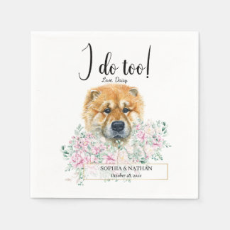 Serviette En Papier Chow Chow Chien Mariage Cocktail Napkins
