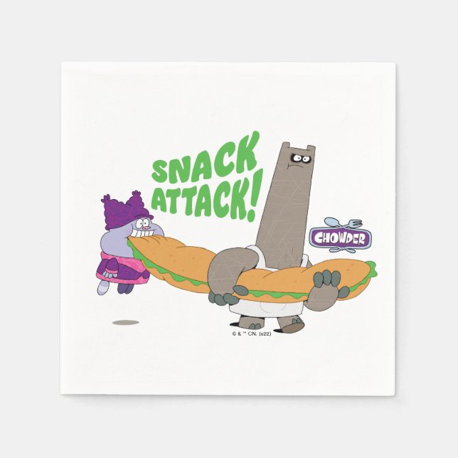 Serviette En Papier Chowder et Shnitzel (Devant)