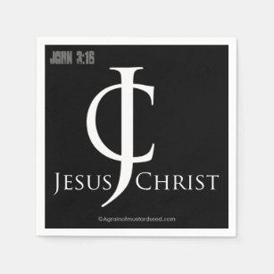 Serviette En Papier Chrétien de logo de Jésus-Christ