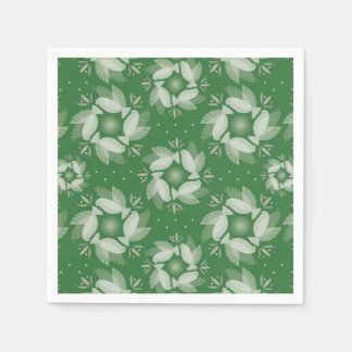 Serviette En Papier chrismas colombes de la paix, papier vert serviett