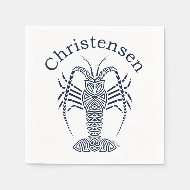 Serviette En Papier Christensen Lobster (Devant)