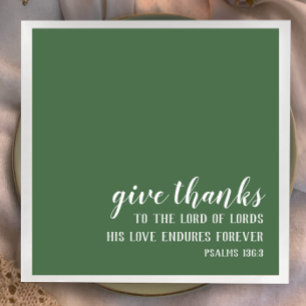 Serviette En Papier Christian Thanksgiving Bible Verse élégant