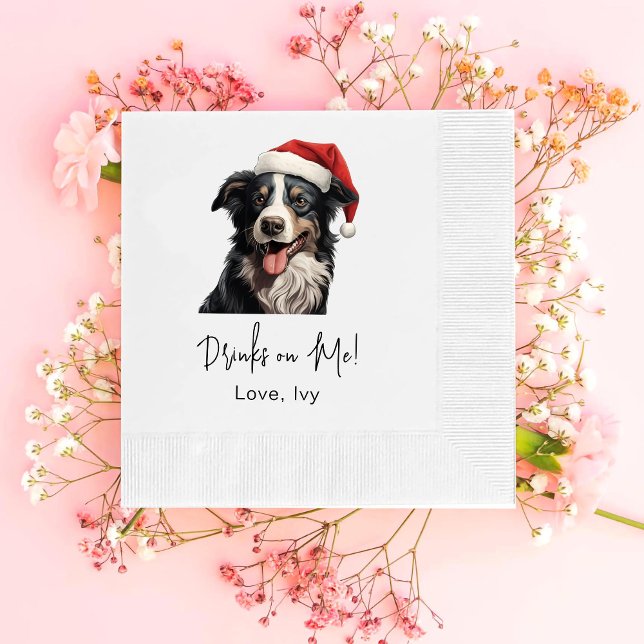 Serviette En Papier Christmas Australian Shepherd Boit Sur Moi (Créateur téléchargé)