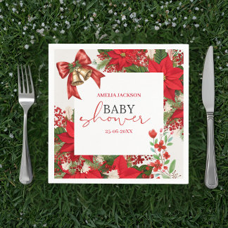 Serviette En Papier Christmas baby shower festive