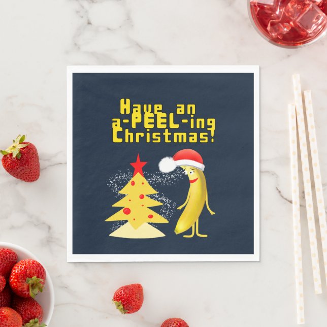 Serviette En Papier Christmas banana (En situation)