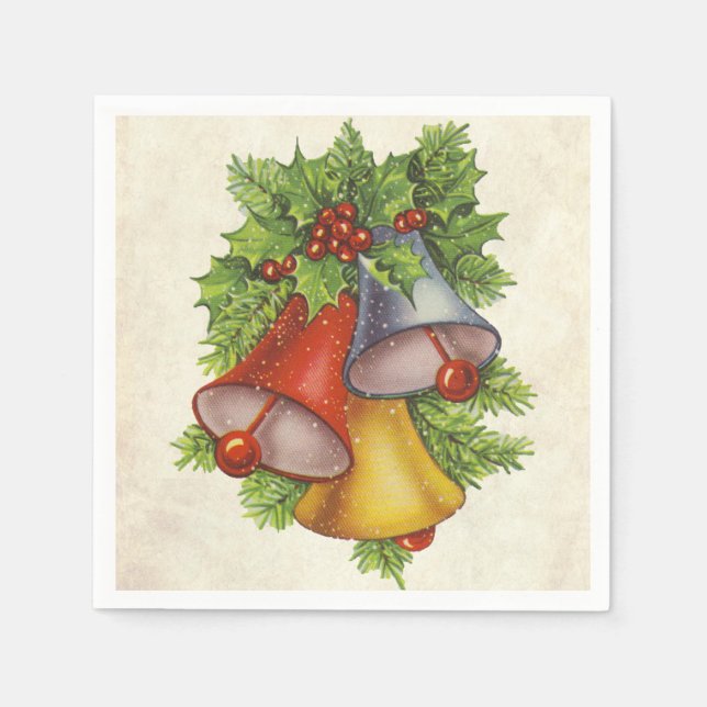 Serviette En Papier Christmas Bells (Devant)