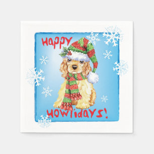 Serviette En Papier Christmas Cocker Spaniel
