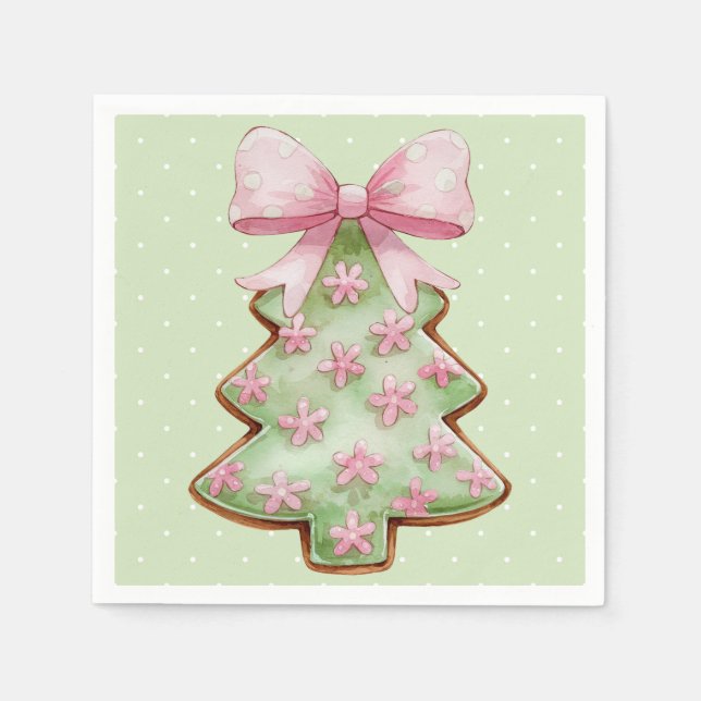 Serviette En Papier Christmas Cocktail Napkin (Devant)