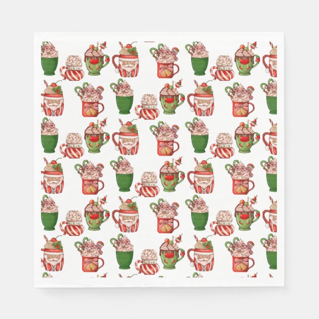 Serviette En Papier Christmas Coffee Paper Mugs (Devant)