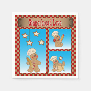 Serviette En Papier Christmas Gingerbread Cookie Love