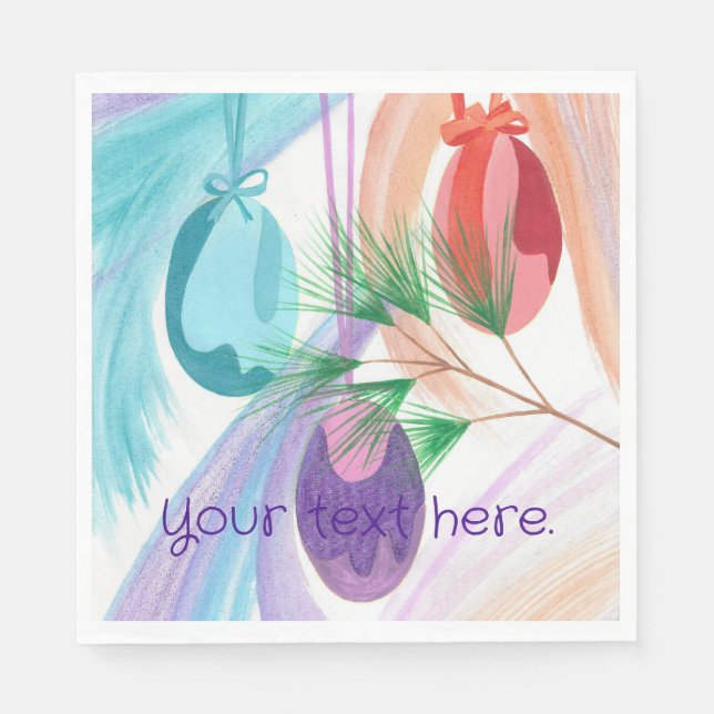 Serviette En Papier Christmas Ornaments, Custom Paper Napkins (Devant)