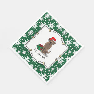 Serviette En Papier Christmas Père Noël Chocolat Labrador Retriever Dr