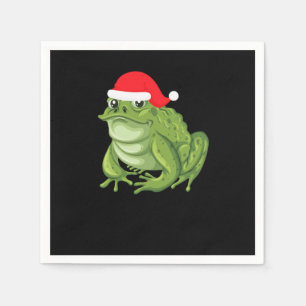 Serviette En Papier Christmas Santa Frog