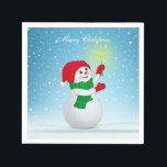 Serviette En Papier Christmas Snowman<br><div class="desc">serviettes de Noël bonhomme de neige.</div>