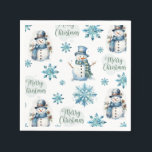 Serviette En Papier Christmas Snowman<br><div class="desc">Naples de Noël Snowman</div>