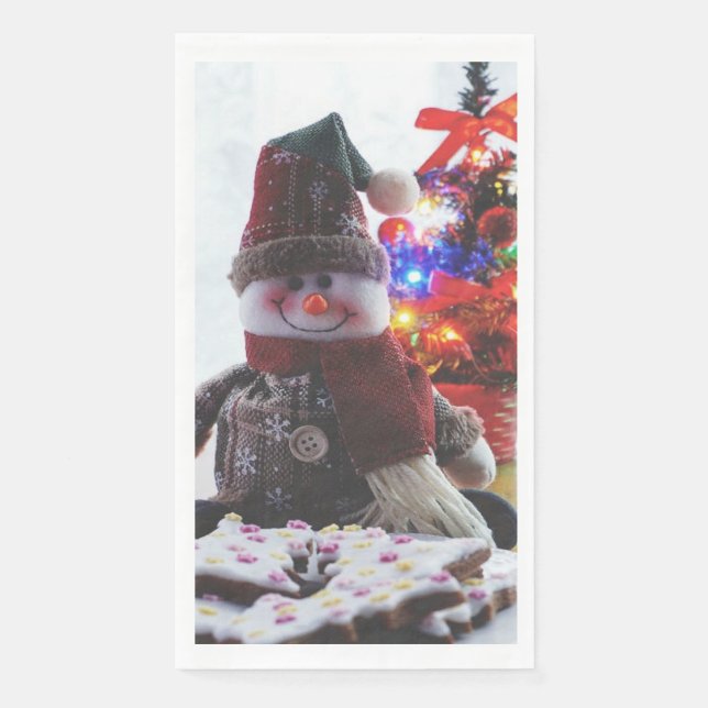 SERVIETTE EN PAPIER CHRISTMAS SNOWMAN (Devant)