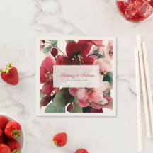 Christmas Themed Red Floral Wedding