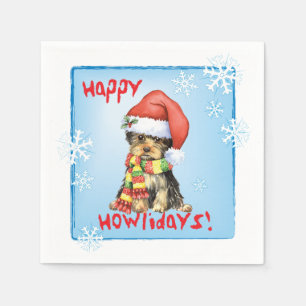 Serviette En Papier Christmas Yorkie