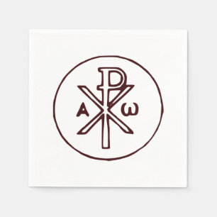 Serviette En Papier Christogramme sacré Chi-Rho Beaux-Arts