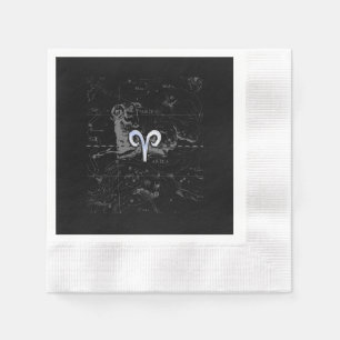 Serviette En Papier Chrome comme Aries Symbole Zodiac sur Hevelius