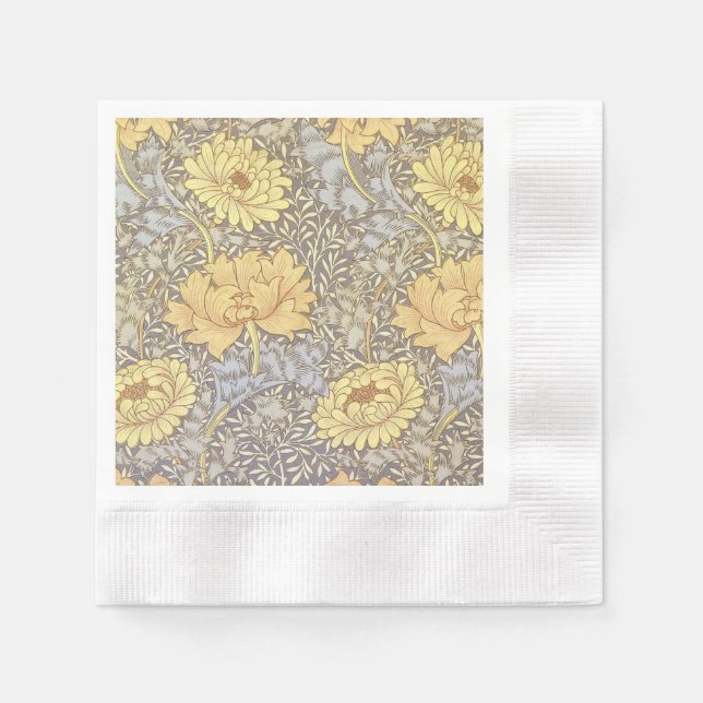Serviette En Papier Chrysanthème Fleurs de Mère de William Morris (Devant)
