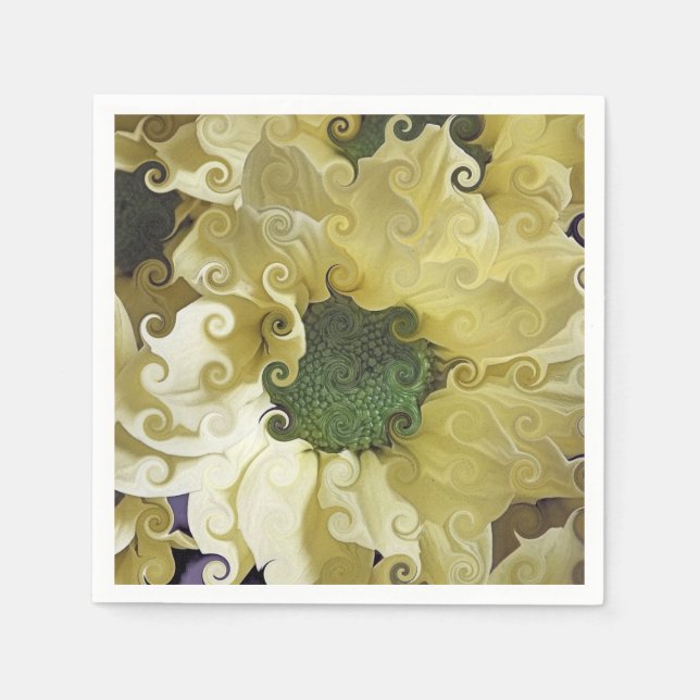 SERVIETTE EN PAPIER CHRYSANTHEMUM (Devant)