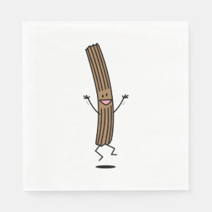 Serviette En Papier Churro sautant encourageant