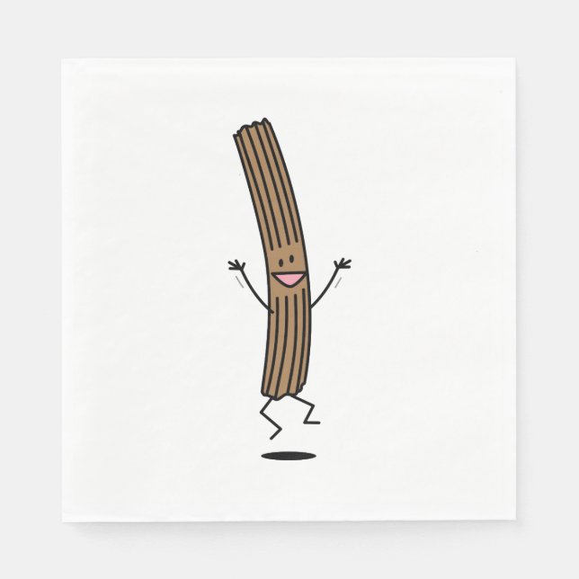 Serviette En Papier Churro sautant encourageant (Devant)