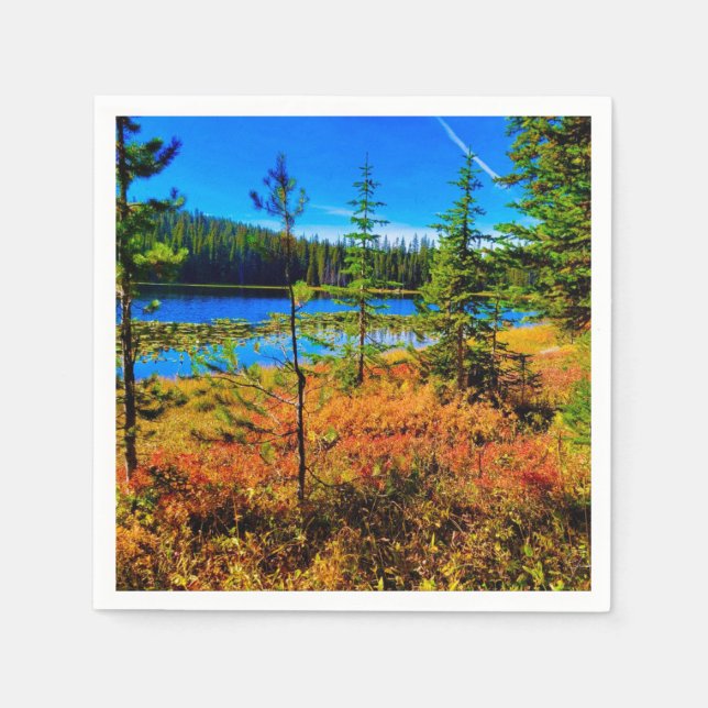 Serviette En Papier Chute au lac Napkins (Devant)