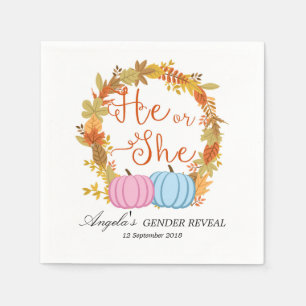 Serviette En Papier Chute Citrouille Cocktail Papier de table