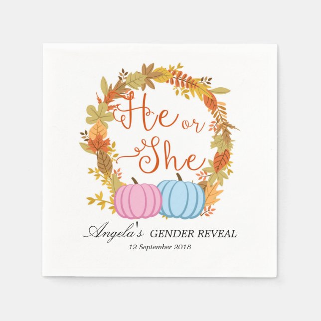 Serviette En Papier Chute Citrouille Cocktail Papier de table (Devant)