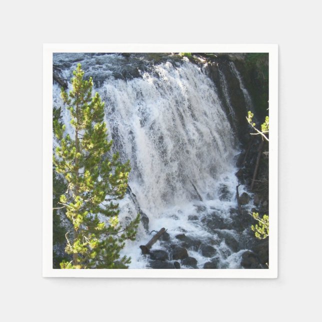 Serviette En Papier Chute d'eau de Yellowstone (Devant)
