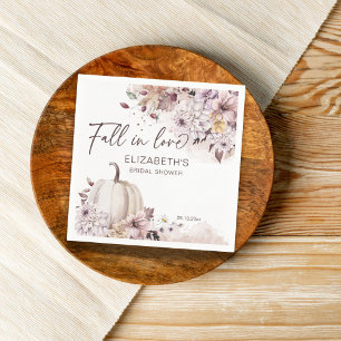 Serviette En Papier Chute en amour feuillage pastel citrouille douche