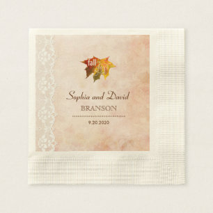 Serviette En Papier Chute romantique en amour Mariage