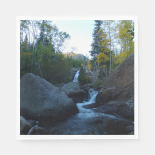 Serviette En Papier Chutes Alberta au lever du soleil dans les montagn