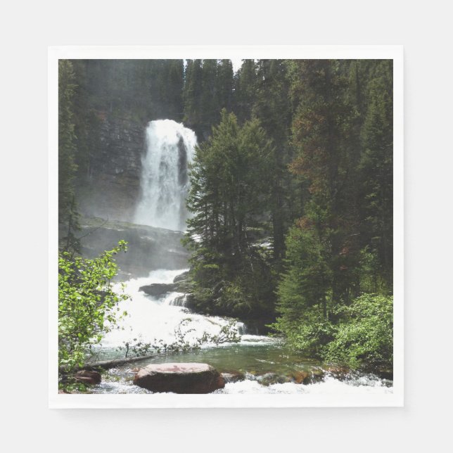 Serviette En Papier Chutes de Virginie au parc national Glacier (Devant)