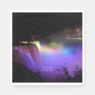 Serviette En Papier Chutes du Niagara, lumières dansantes,