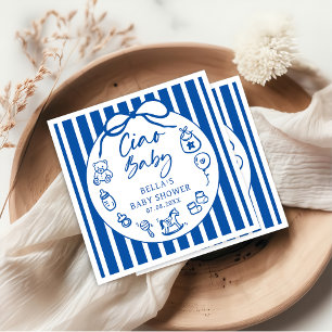 Serviette En Papier Ciao Baby Ciao Baby shower italien serviettes