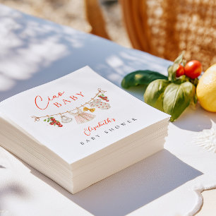 Serviette En Papier Ciao Baby Fête de Naissance Italienne