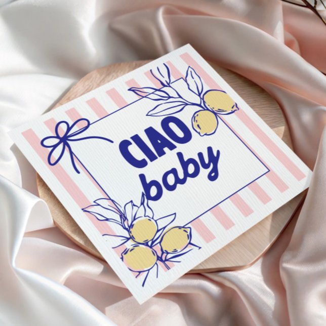 Serviette En Papier CIAO BABY Lemon Méditerranée Amalfi (Créateur téléchargé)
