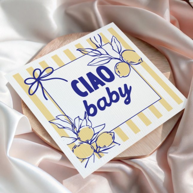 Serviette En Papier CIAO BABY Lemon Méditerranée Amalfi (Créateur téléchargé)