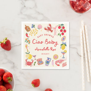 Serviette En Papier Ciao Baby Médicaments pour Baby Shower sur le thèm