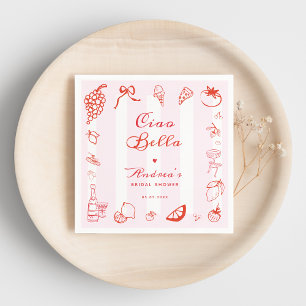 Serviette En Papier Ciao Bella Fête de Mariage Italienne au Citron Des