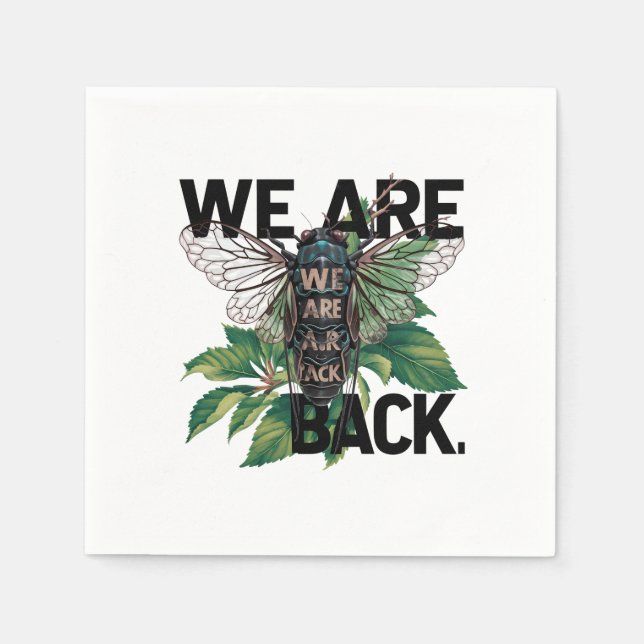 Serviette En Papier cicada-tshirt design (Devant)