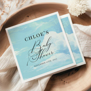 Serviette En Papier Ciel bleu baby shower