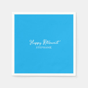 Serviette En Papier Ciel Bleu Élégant Bonne Retraite