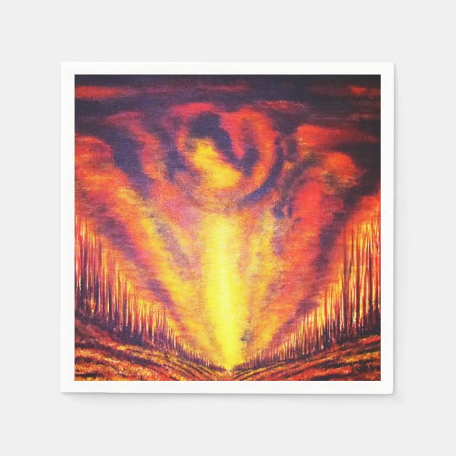 Serviette En Papier Ciel brûlant (Devant)