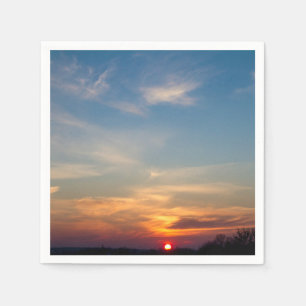 Serviette En Papier Ciel du soleil d'hiver