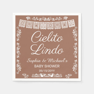 Serviette En Papier Cielito Lindo Baby Shower en terre cuite