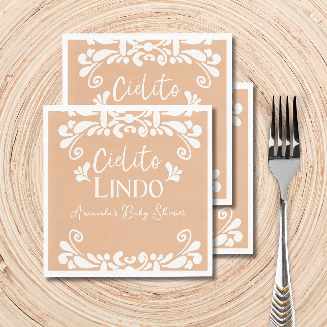 Serviette En Papier Cielito Lindo Mexicaine Fiesta Baby shower neutre (Créateur téléchargé)
